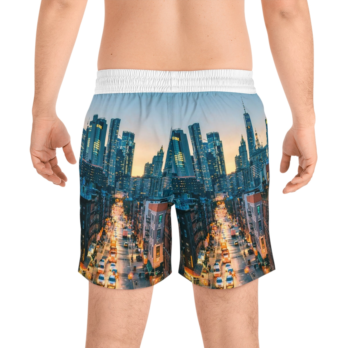 Men's Mid-Length Swim Shorts (AOP) NYC