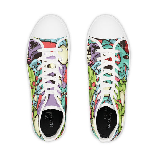 Men's High Top Sneakers Zombie