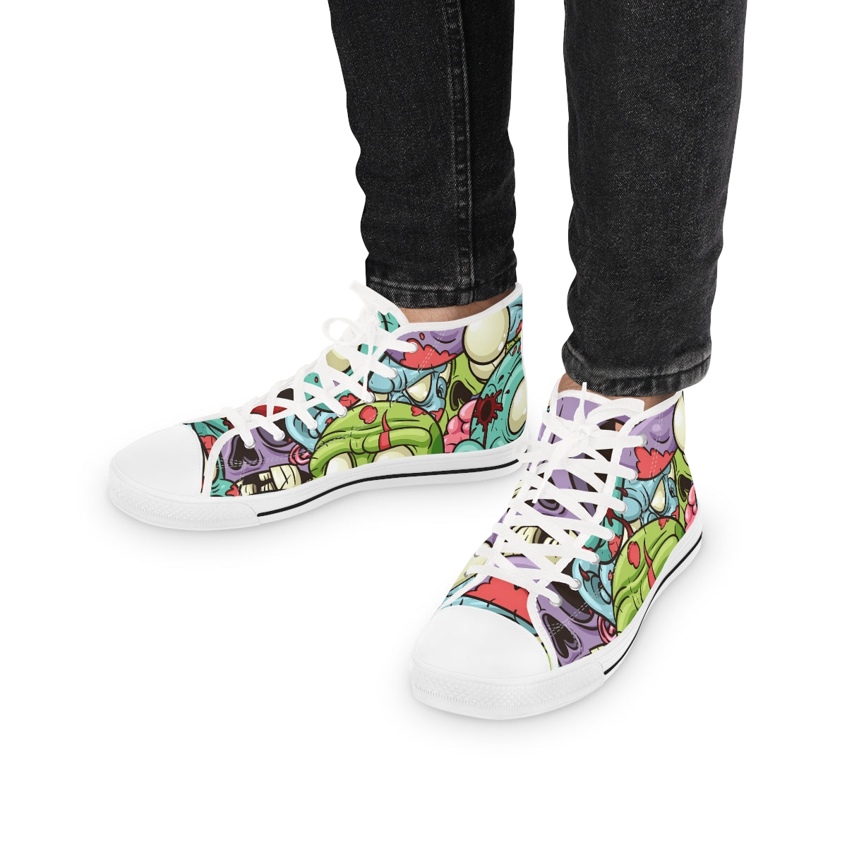 Men's High Top Sneakers Zombie