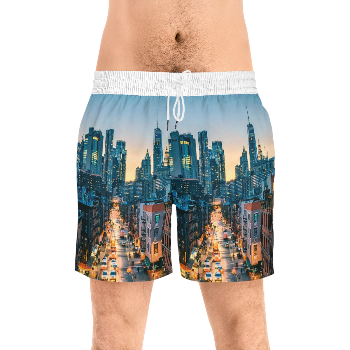 Men's Mid-Length Swim Shorts (AOP) NYC